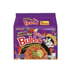 Product Image For Samyang Korean Buldak Habanero Lime Hot Chicken Instant Ramen Noodle 5 Bags