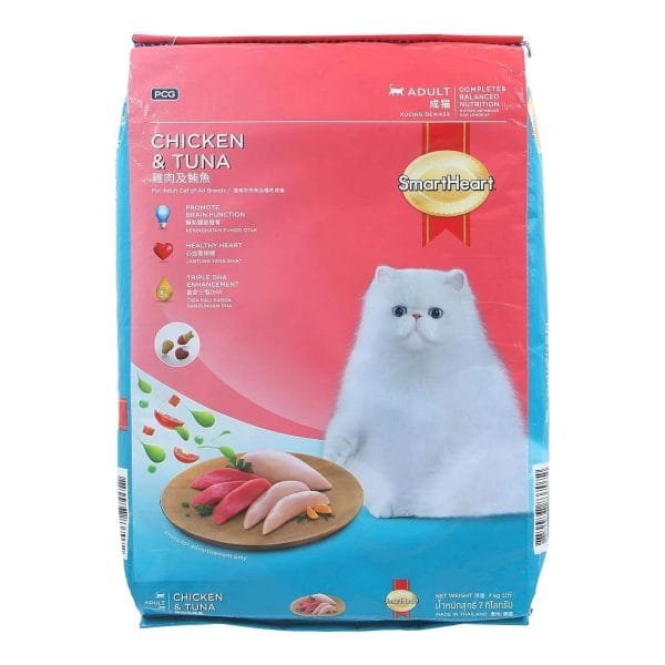 SmartHeart Adult Cat Dry Food Chicken & Tuna 10 kg