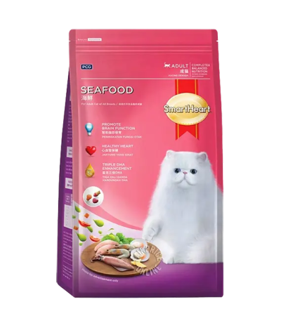 SmartHeart Adult Dry Cat Food Seafood (1.2kg)