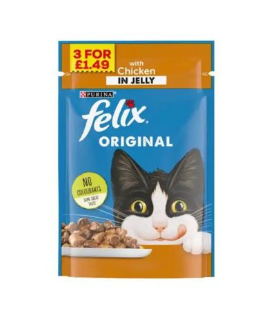 Purina Felix UK Original Chicken in Jelly Adult Cat Pouch (85gm)