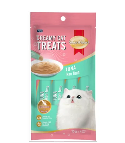 SmartHeart Creamy Cat Treats Tuna (15g×4) - 60g