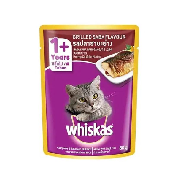Whiskas Pouch Adult Grilled Saba (80gm)